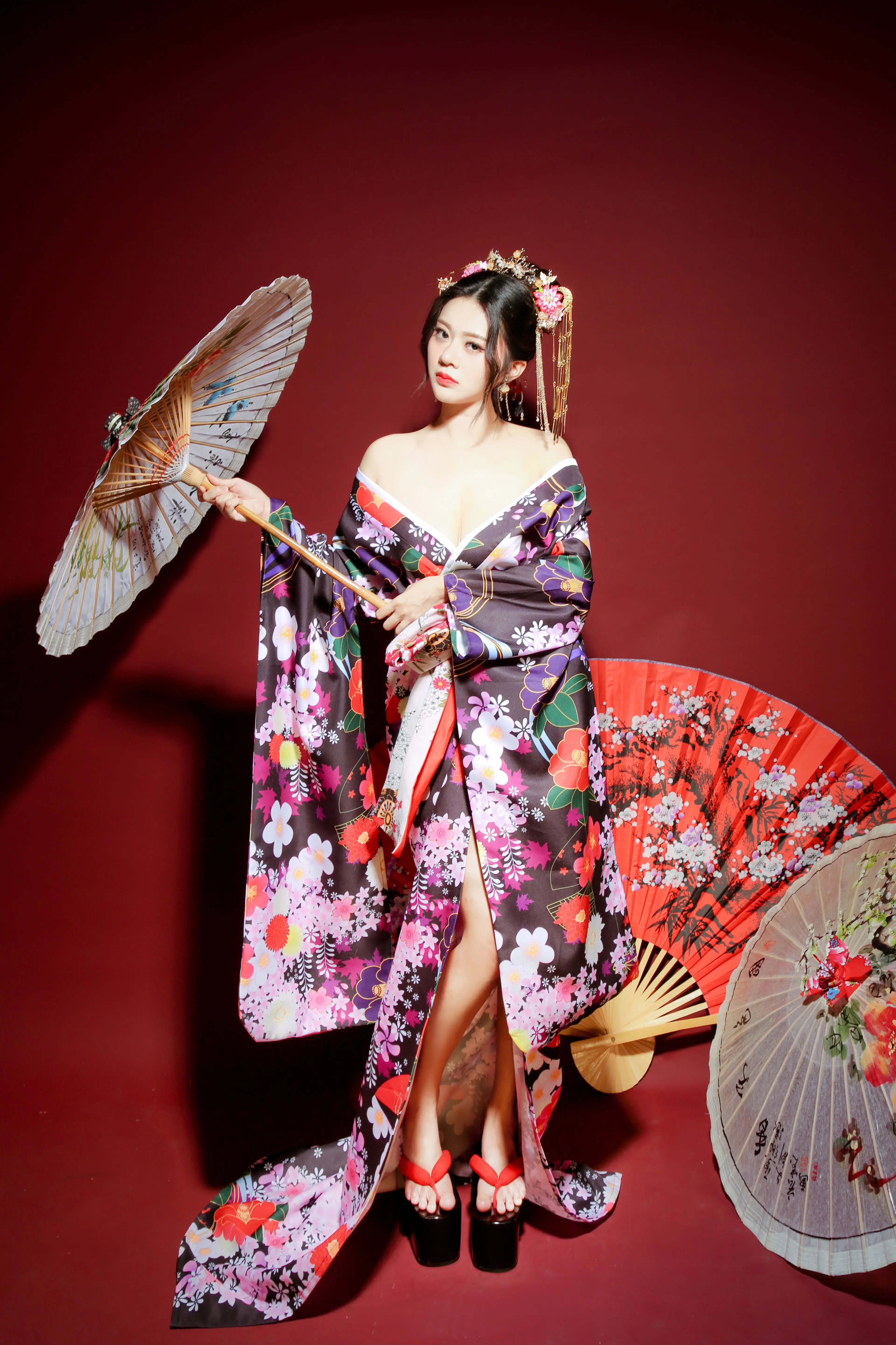 高雄花魁寫真 日式和傘造型照